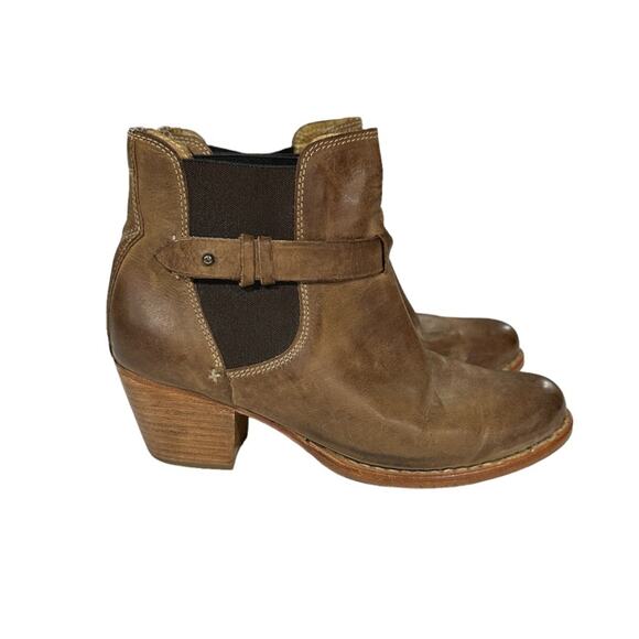 Rag & Bone Durham Brown Leather Chelsea Ankle Booties Size 7 - Picture 1 of 9